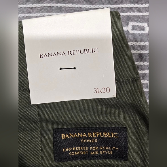 Banana Republic Slim Olive Green Chino Pants Size 31x30 - Picture 5 of 10